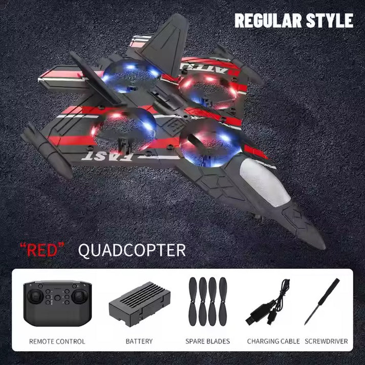 Remote Control Aircraft Drone Jet With Lightning Effect & Rechargeable Batteries