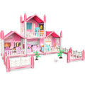 4 Rooms Doll House Villa Set For Kids