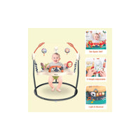 Baby Activity Jumper with Music & Toys | Adjustable Height Activity Bouncer with Fun Toys for 4–12 Month Babies