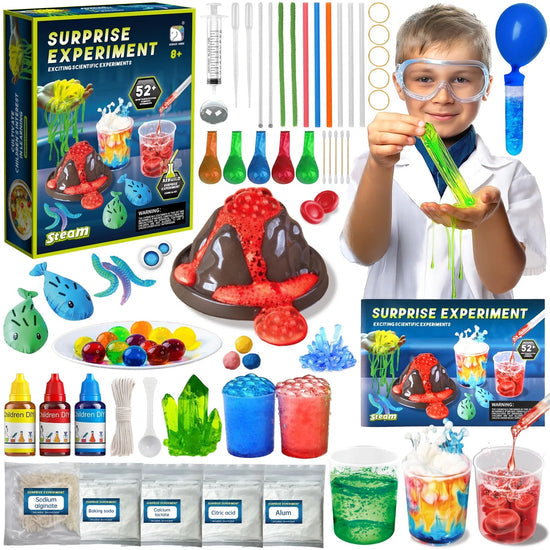 Kids Science Experiment Kit | 52+ STEM Activities & Volcano Fun