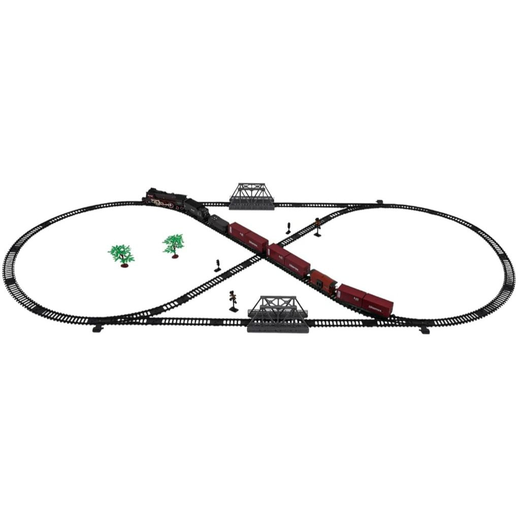DIY Alloy RC Train Playset with Vintage Railway Track Set
