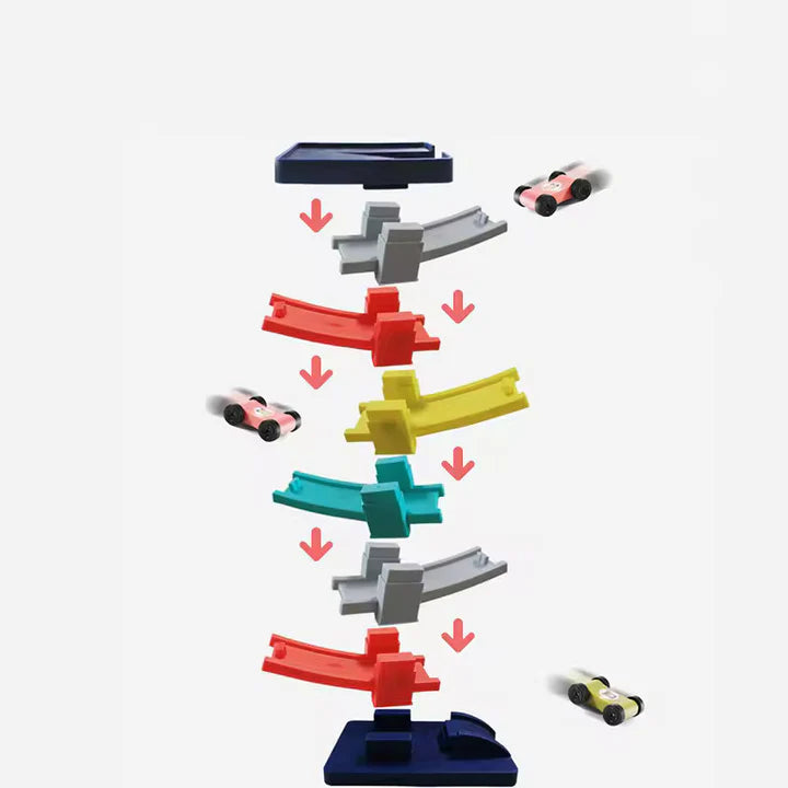 Gliding Railcar Building Blocks Tracks Set | Building Toy 