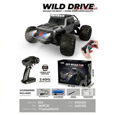 WILD DRIVE RC Rock Climber Monster Truck Rechargeable