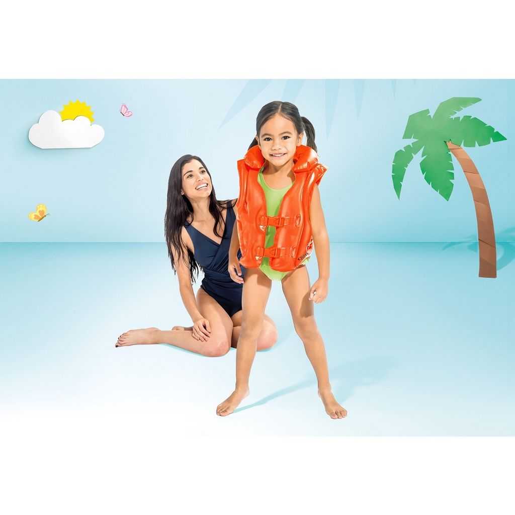 Intex Inflatable Floating Deluxe Swim Vest For Kids