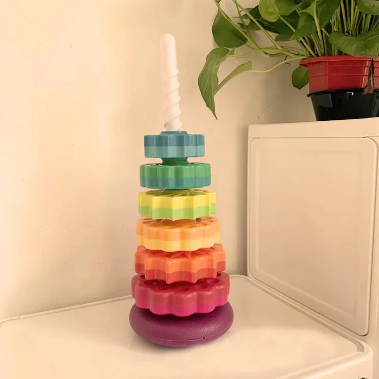 Rainbow Tower Spinning Circle | Spinning Circle Toy For Kids