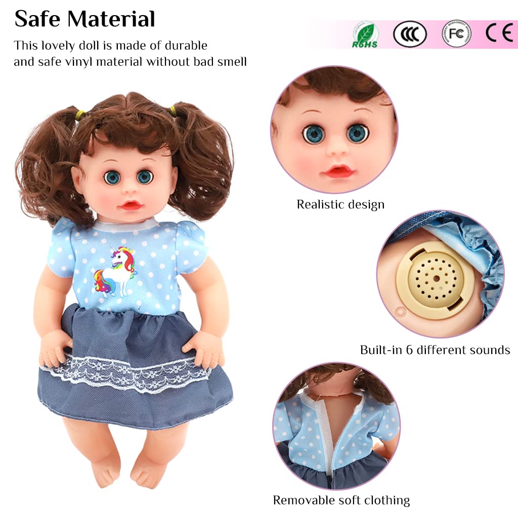 30cm Doll With 6 Different Sound Effects & Accessories | Doll Toy For Kids 