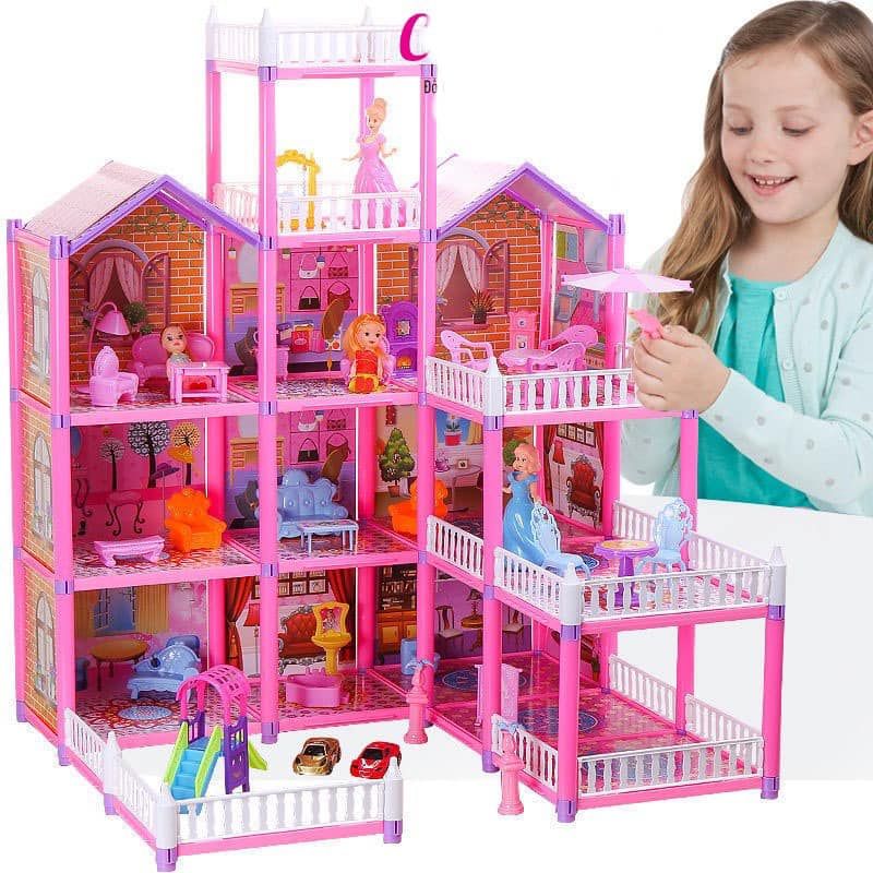 DIY Doll House | Lovely Home 257 Pcs DIY Assemble Game With Accessories