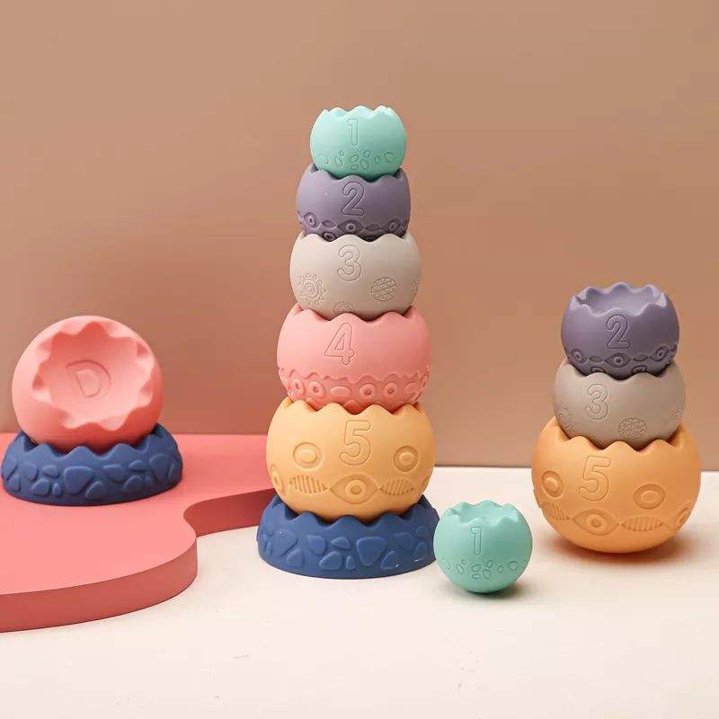 Baby Sensory Balls | Soft Silicone Stacking Teething Toys