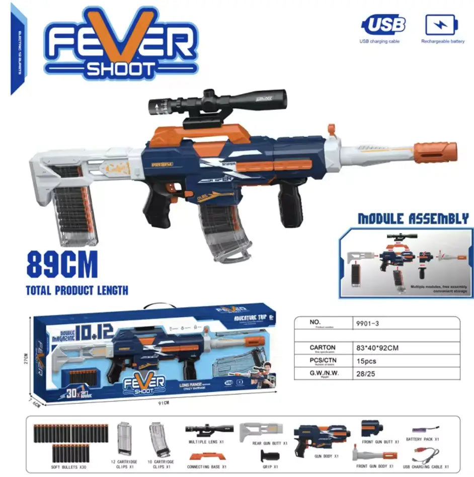 Fever Shoot Electric 12 Motorized Foam Blaster