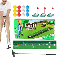 Golf Game Playset with 2M Putting Mat & Balls