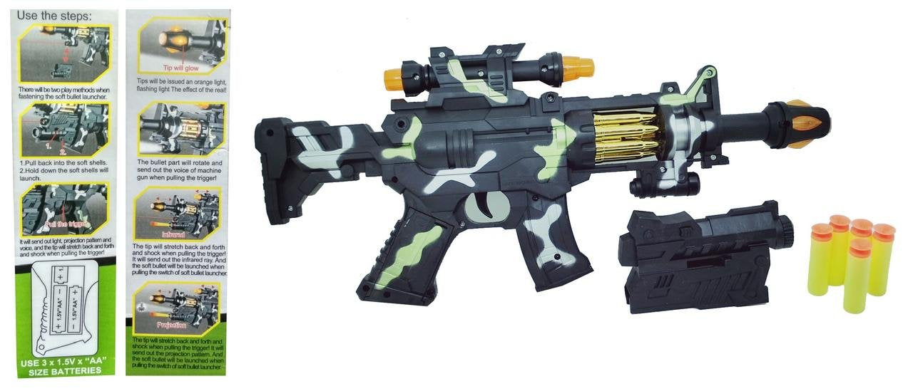 Halo Nation 2-in-1 Soft Dart Toy Gun with Lights
