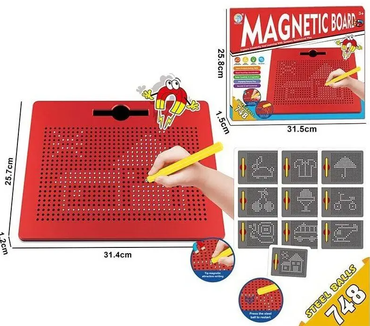 Magnetic Board | Magnetic Drawing Balls & Pen | Pixel Art Fun