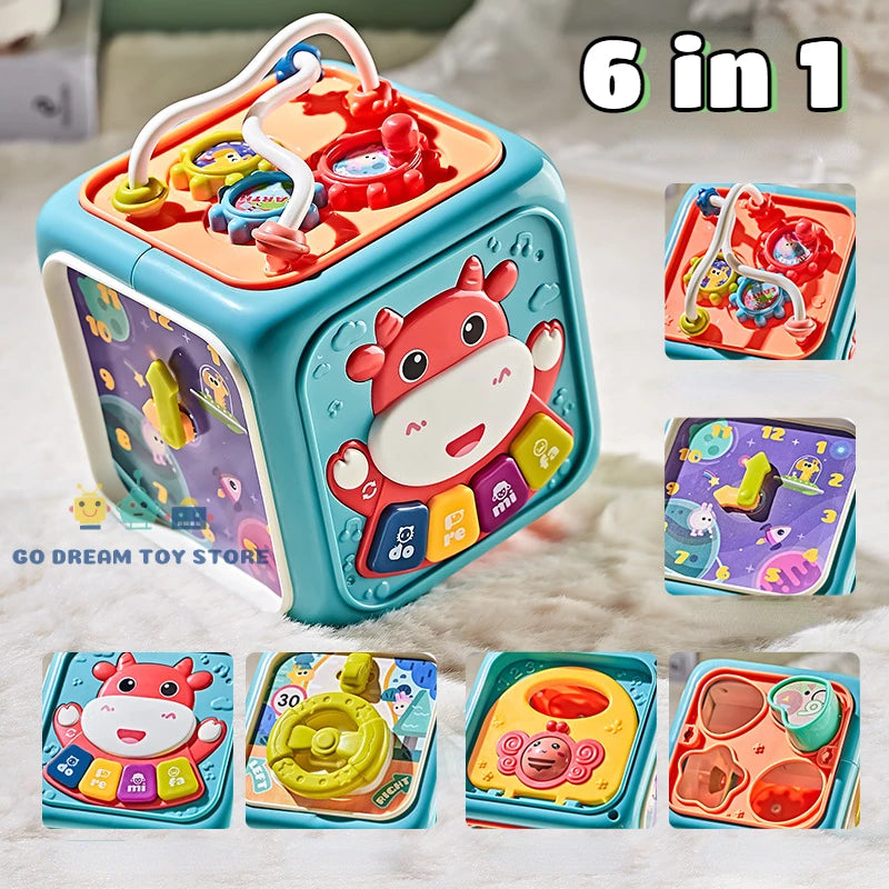 6-in-1 Montessori Multifunctional Activity Cube