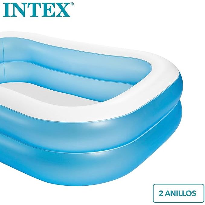 Intex Inflatable Rectangle Shaped Swimming Pool 6ft 6in x 4ft 9in x 1ft 5in