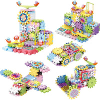 83-Piece DIY Electric Building Block Set with Gears