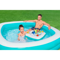 Bestway Inflatable Sippin Summer Family Pool 7ft 2in x 7ft 2in x 1ft 7in