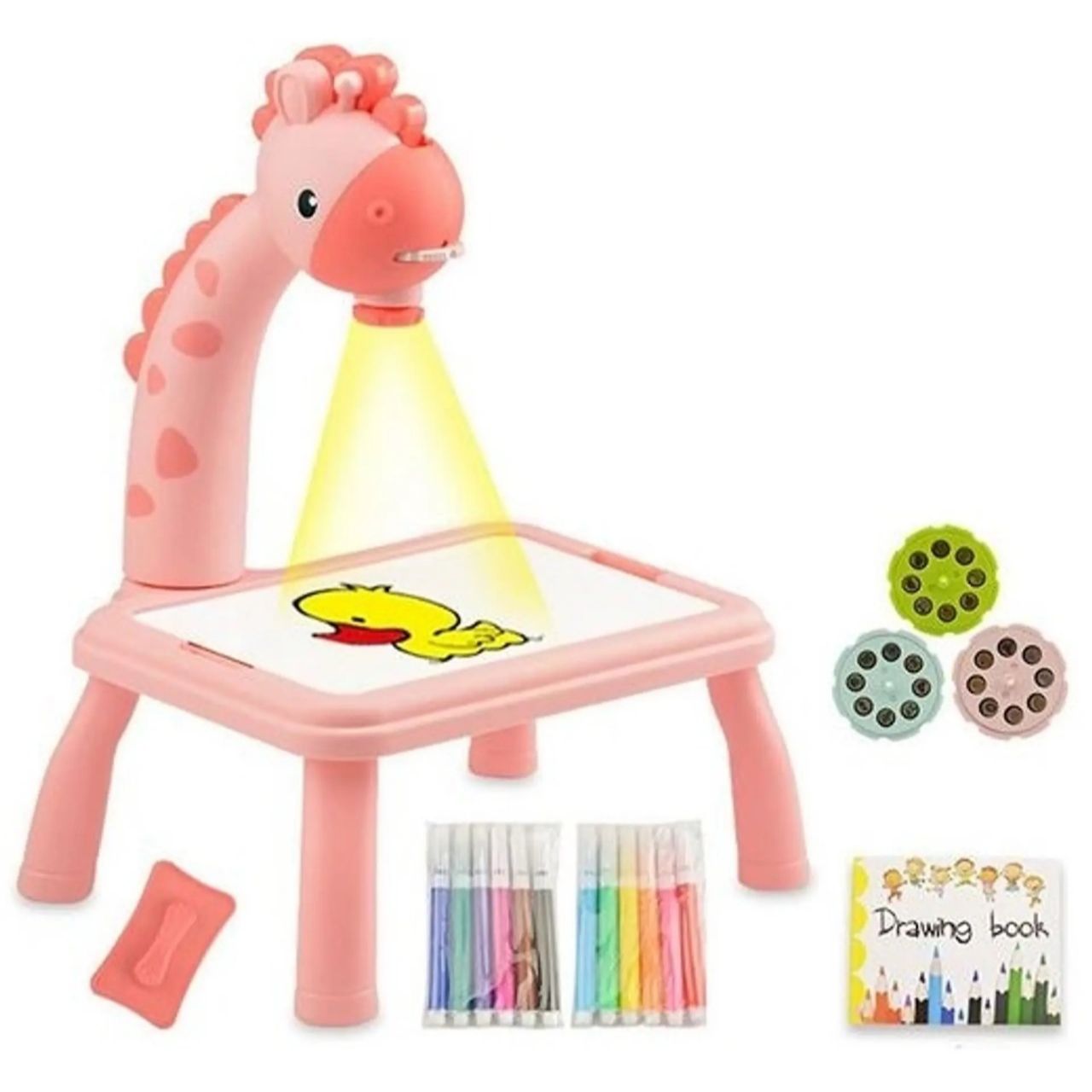 Giraffe Projector Painting Table | LED Projecting Drawing At Table For Kids