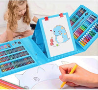 208Pcs Super Mega Art & Drawing Set | Cool Color & Paint Kit For Kids