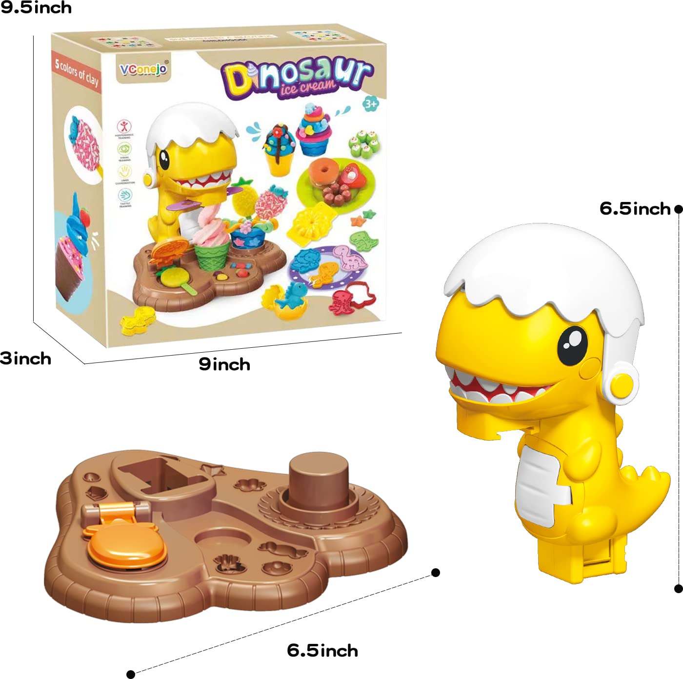 Dinosaur Color Dough Ice Cream Machine Playset