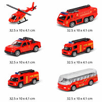 6-Piece Die-Cast Emergency Rescue Vehicle Set