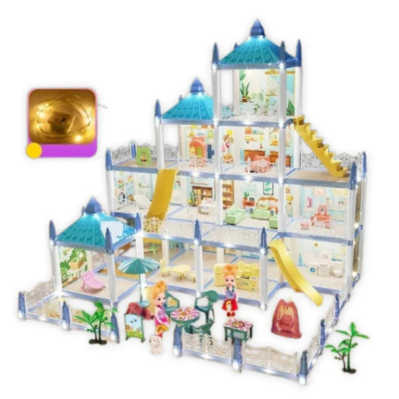 Princess House | 4 Storey Doll House Castle With Led Lights