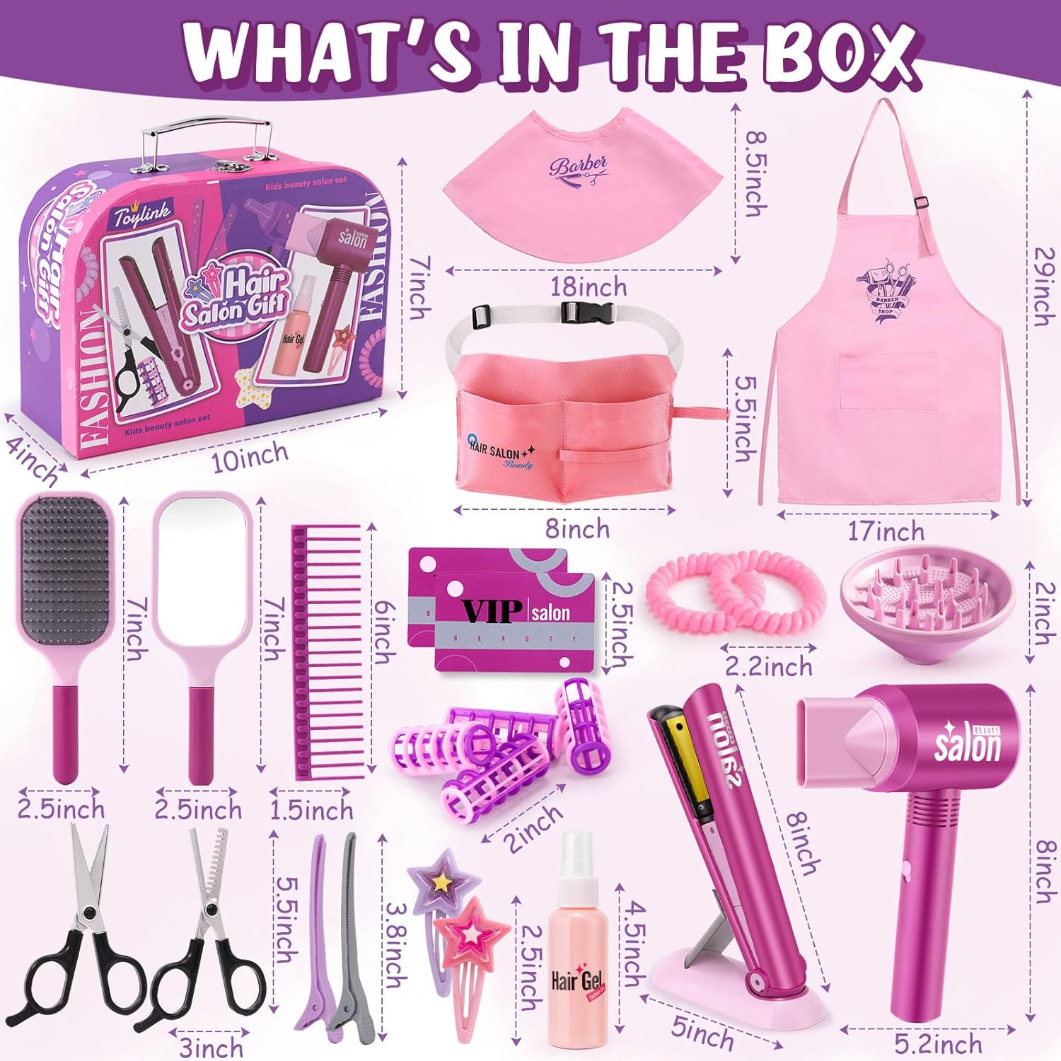 Pink Salon Deluxe Styling Set with Hair Straightener