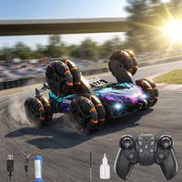 High Speed 2.4GHz Remote Control 6-Wheel Drift Car with 360° Rotation, Steam Effects, Lightning LEDs & Rechargeable Battery