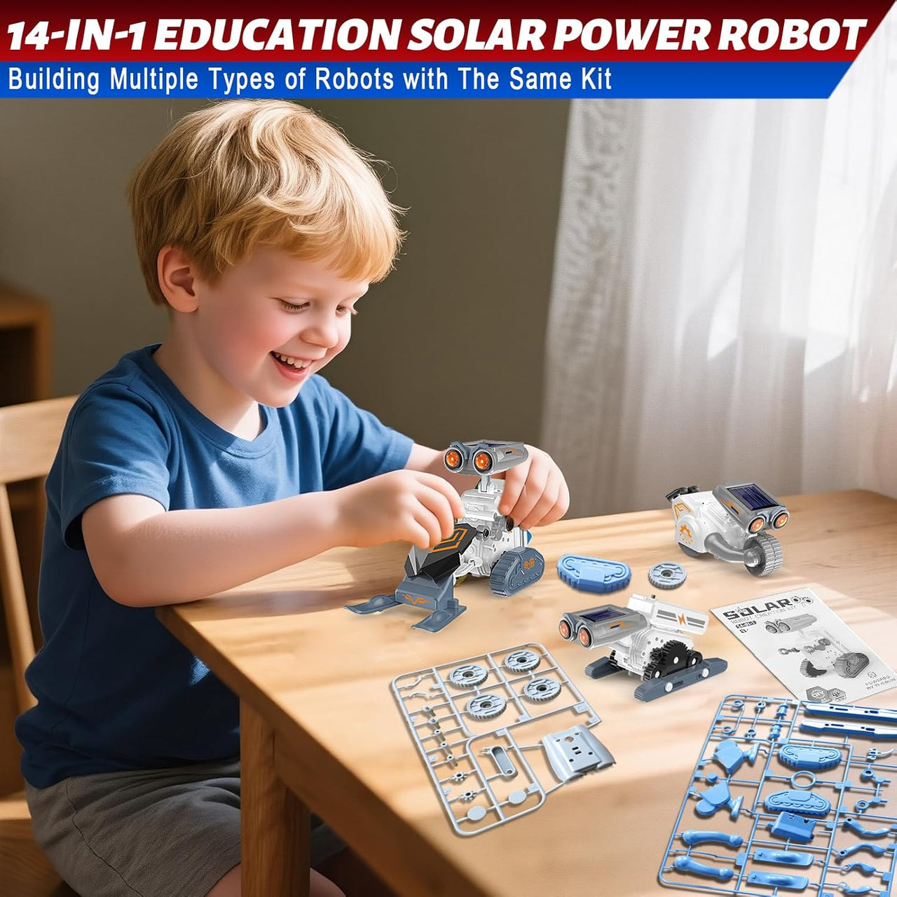 Solar Robot Creation Kit | 14in1 Powered By Sun Robot | DIY STEM 14in1 Robot