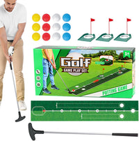 Golf Game Playset with 2M Putting Mat & Balls