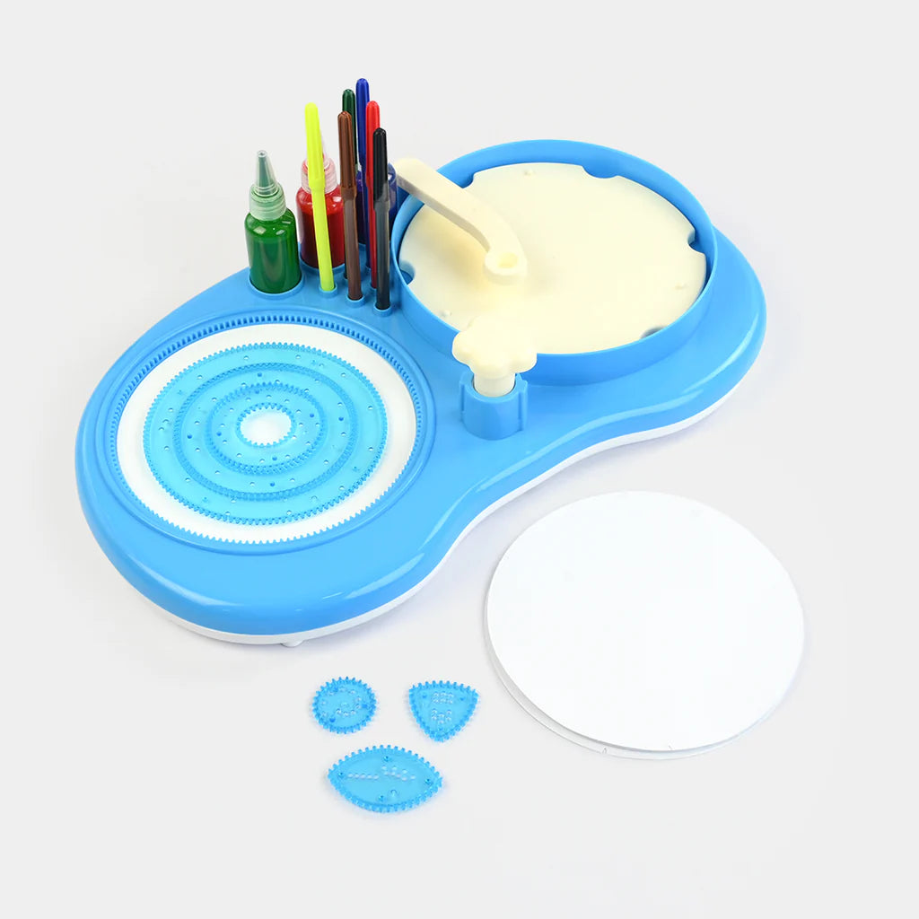 2-in-1 Spin & Spiral Art Kit with Ink Bottles