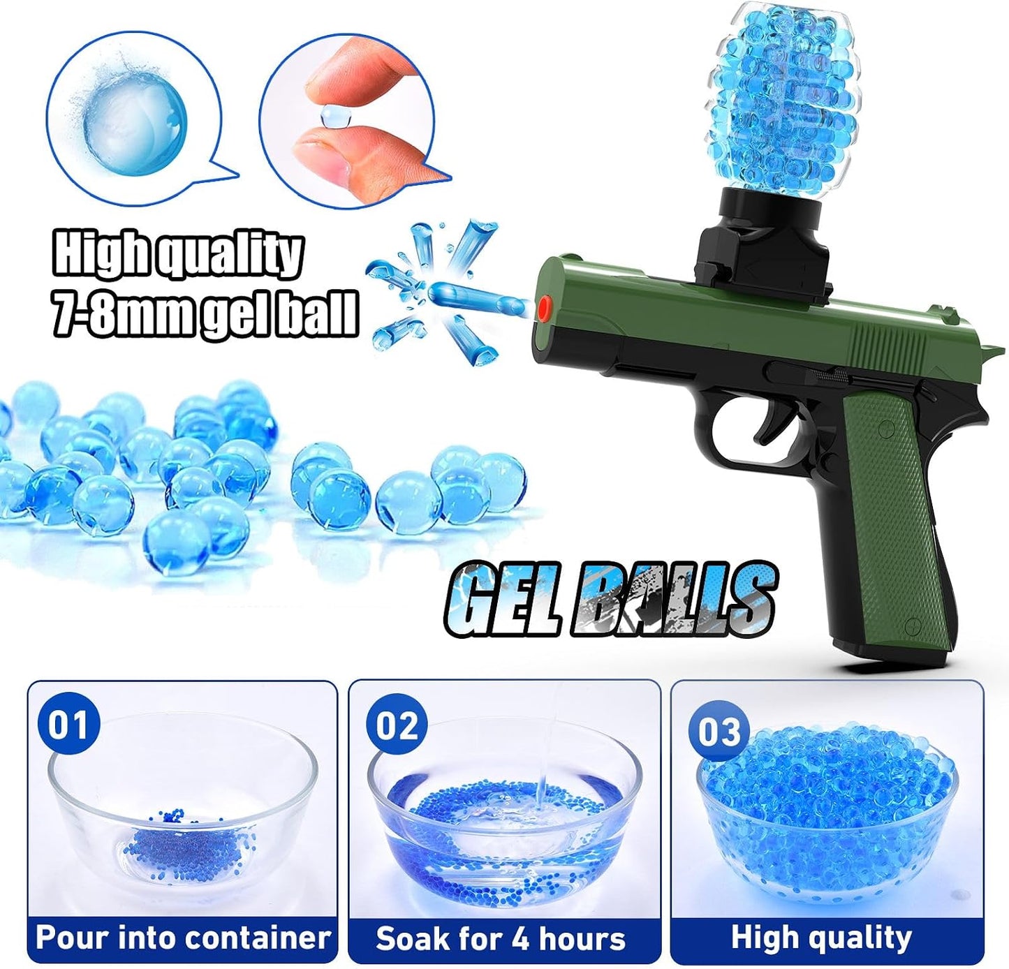 Automatic GLOCK Gel Blaster with Lithium Battery