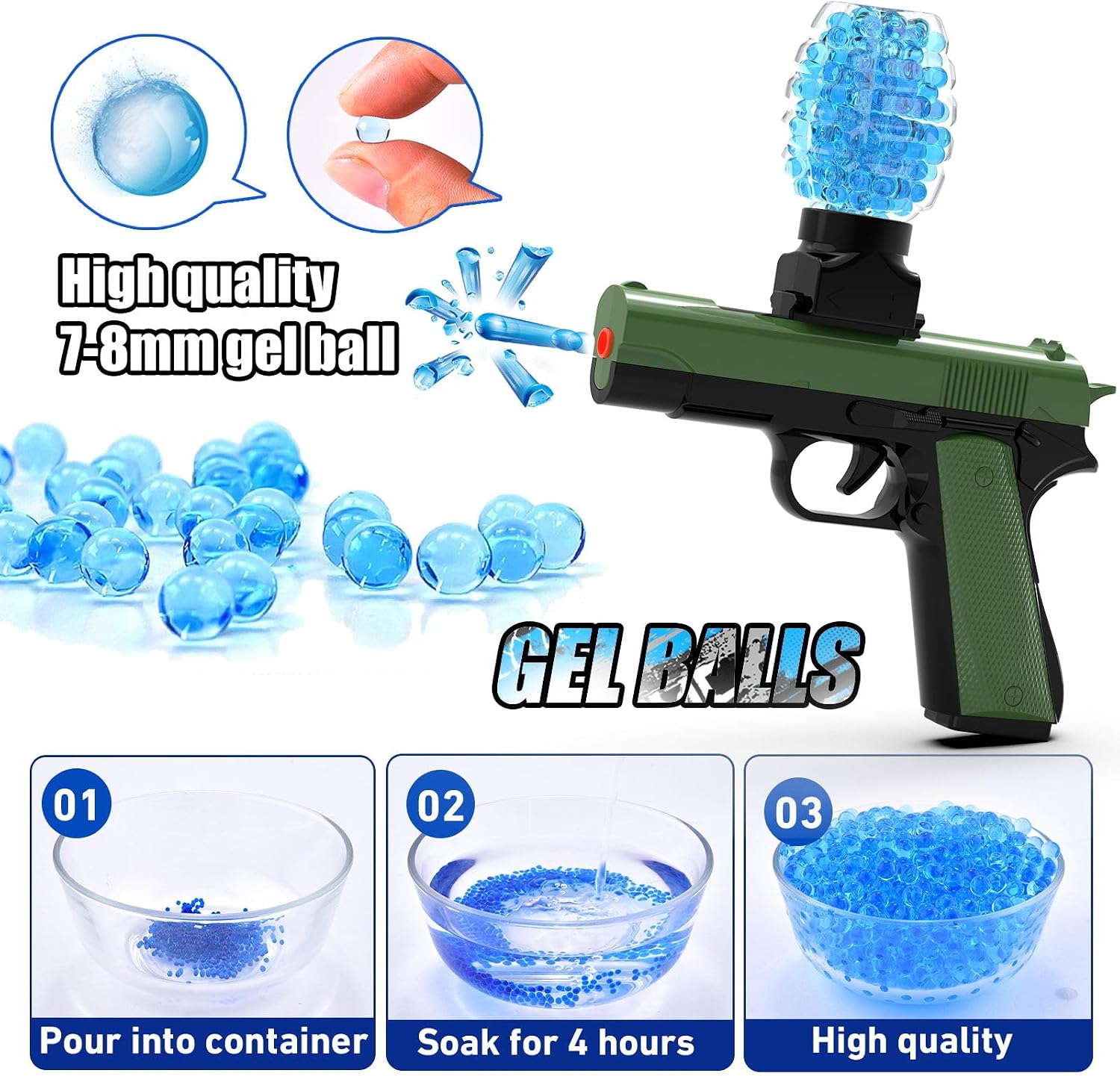 Automatic GLOCK Gel Blaster with Lithium Battery