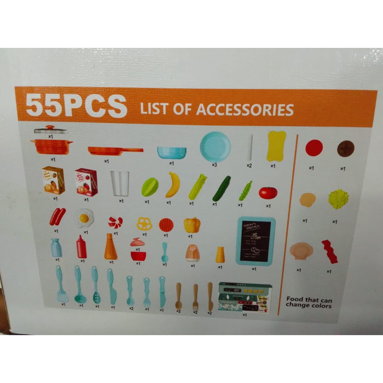 55 Pcs Kitchen Set | BeibeGood Spraying Kitchen Playset