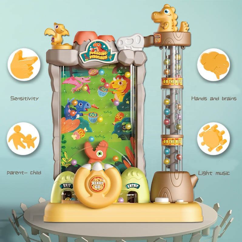 Electric Dino Ball Catcher Toy with 30 Balls & Lights