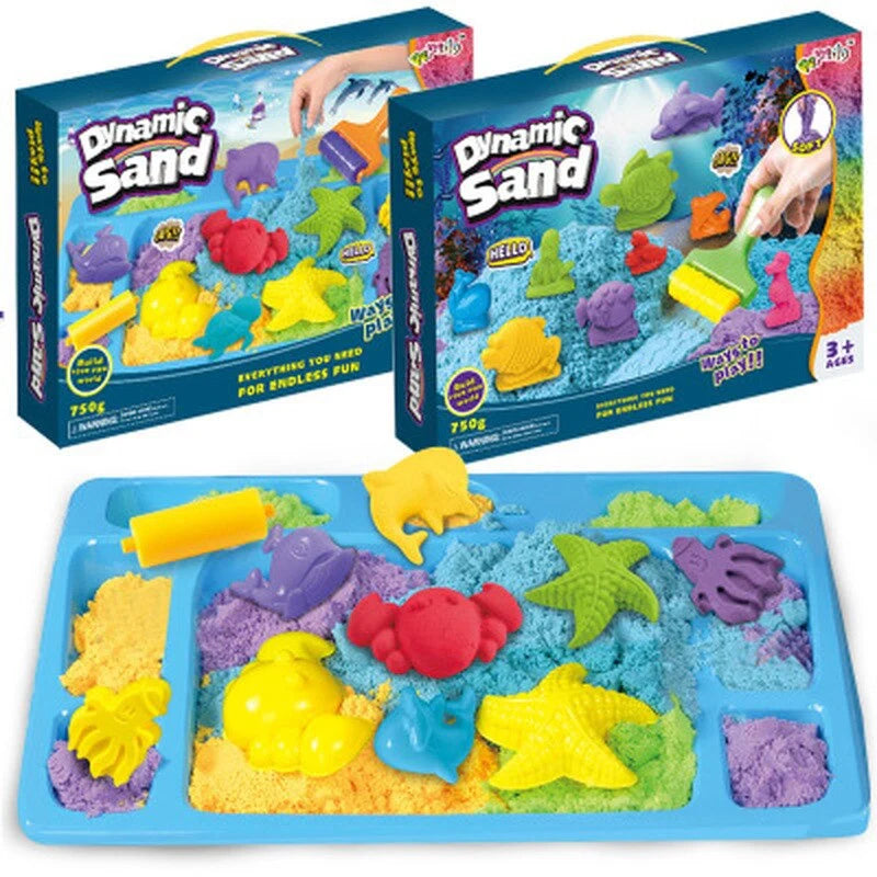 Dynamic Sand Magic Play Set with Colorful Molds