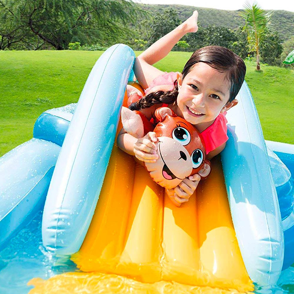 Intex Inflatable Jungle Themed Pool For Kids 8ft 5in x 7ft 1in x 2ft 9in