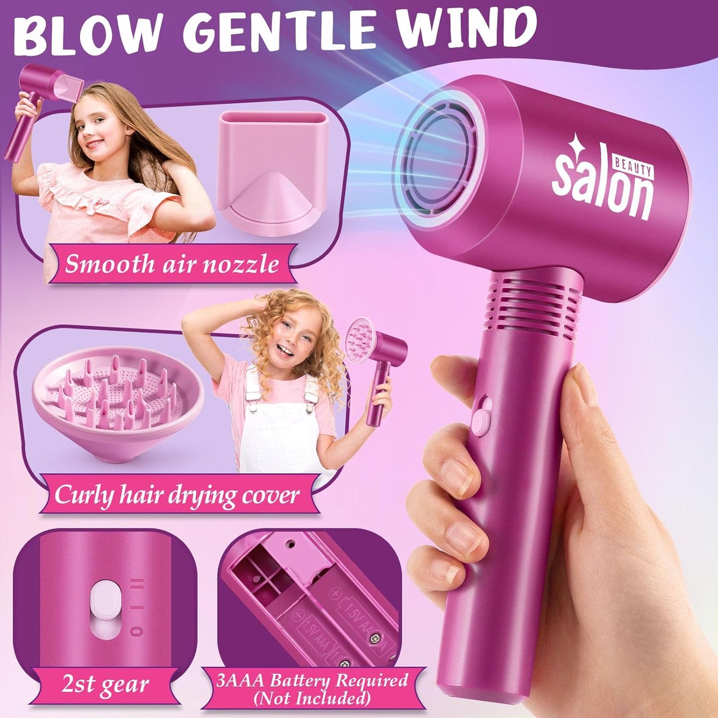 Pink Salon Deluxe Styling Set with Hair Straightener