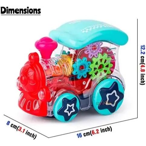 Electrical Train | Transparent Gear Train with 3D Lights & Sound Toy