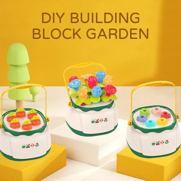 Huanger Montessori Flower Nails Bucket Toy