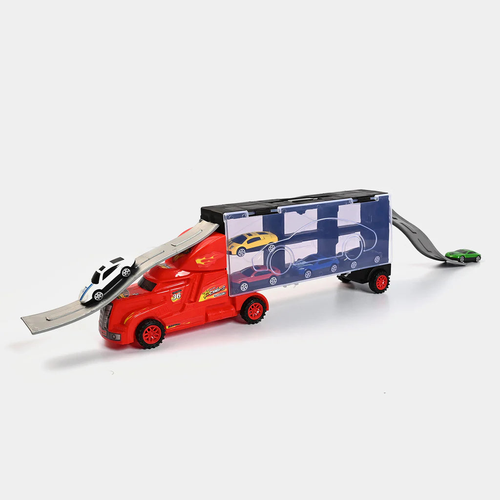 Hot Wheels Transport Truck with 6-Car Storage Garage