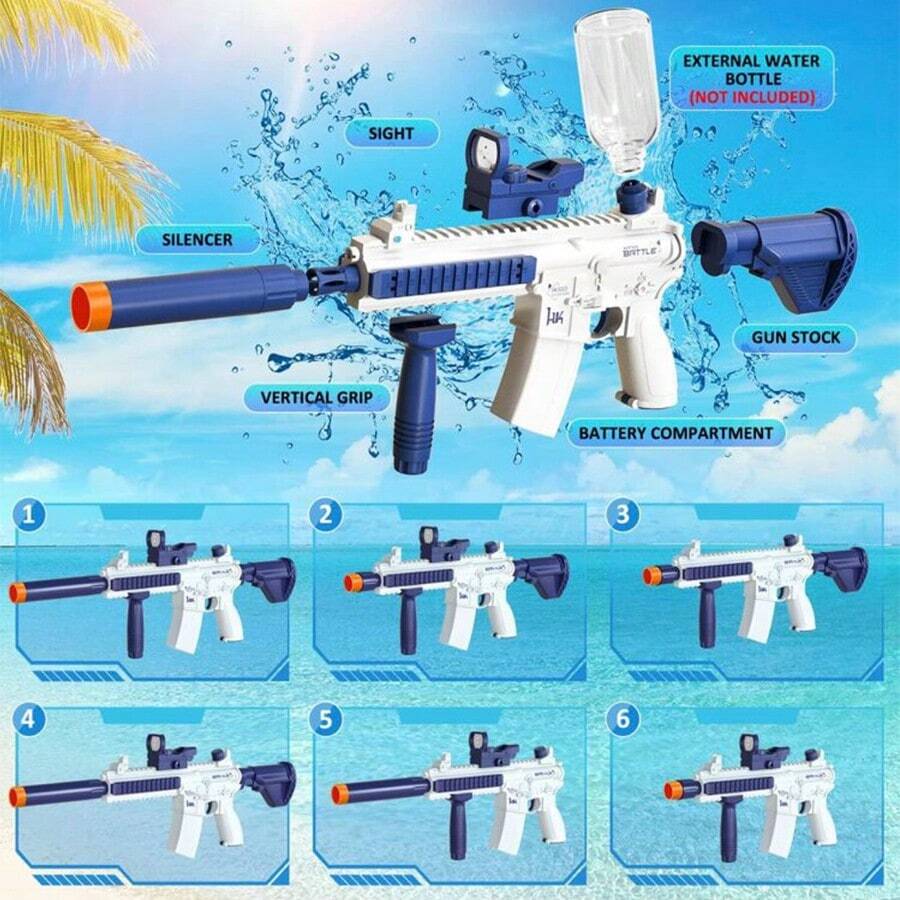 M416 Water Gun with Rechargeable Batteries 