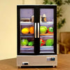 Miniature Toy Fridge with Glass Doors & Accessories
