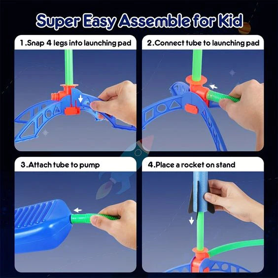 Fun Air Rocket Launcher Toy | Space Rocket Launching With Kick