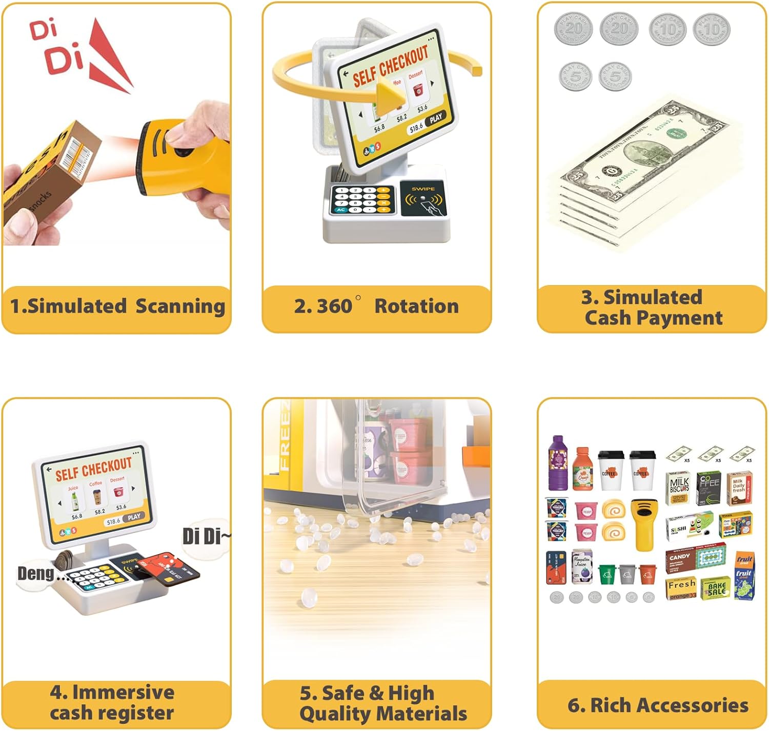 46Pcs DIY Shop Keeper Play Set | Pretend Play Toy  