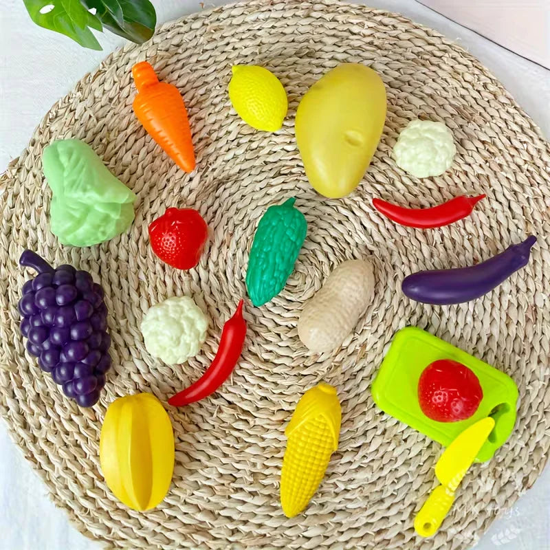Supermarket Shopping Cart Set with 32 Play Pieces