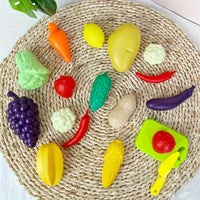 Supermarket Shopping Cart Set with 32 Play Pieces