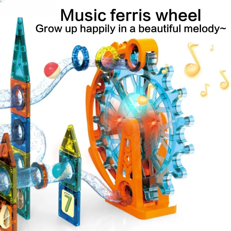 3D Colourful Magnetic Ferris Wheel Pipline | 71 Pcs Building Blocks