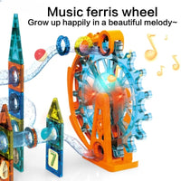3D Colourful Magnetic Ferris Wheel Pipline | 71 Pcs Building Blocks