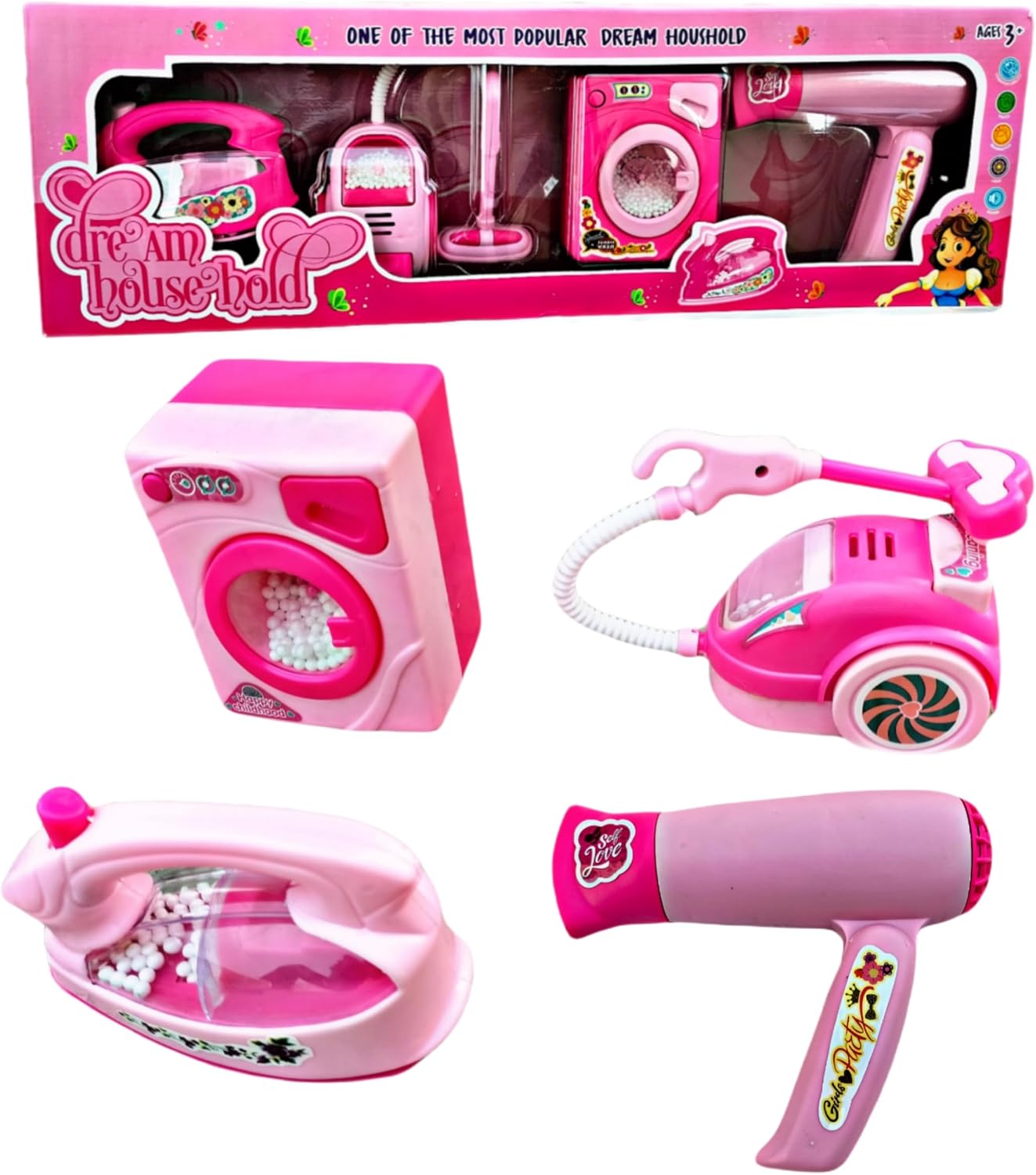 4-in-1 Household Cleaning Play Set with Lights & Sounds