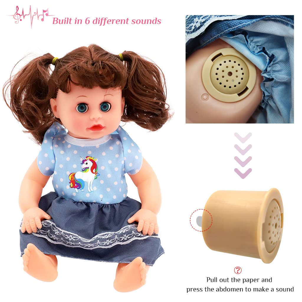 30cm Doll With 6 Different Sound Effects & Accessories | Doll Toy For Kids 